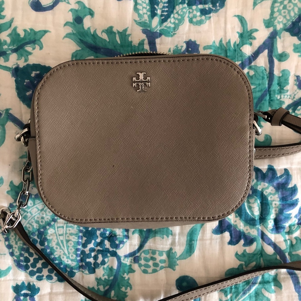 Tory Burch Robinson Grey Crossbody Bag